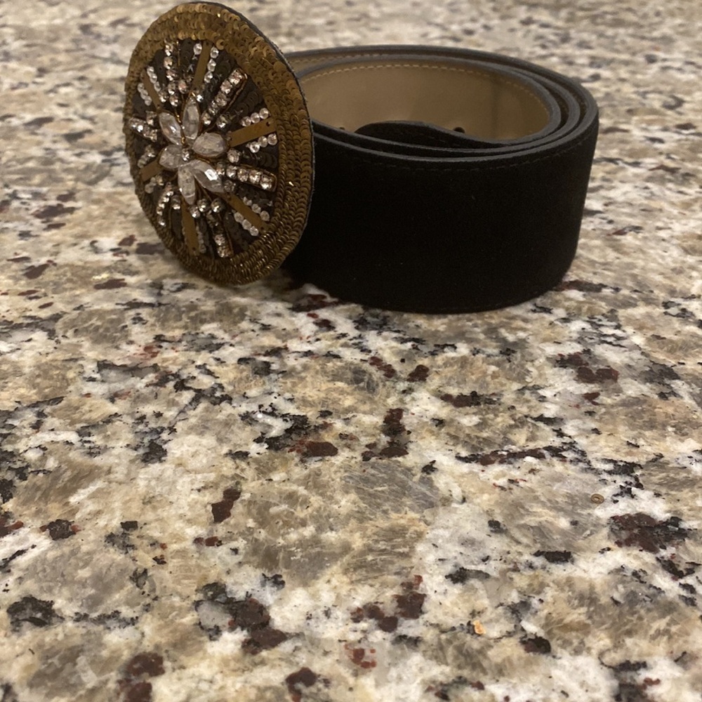 Y2K FP Anthropologie tribal-style belt with a concho buckle - Picture 2 of 11